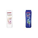 Clear Besleyici Şampuan Kepeğe Karşı Etkili Yumuşak ve Parlak Saçlar 600 ml ve Clear Men Erkek Şampuan Cool Sport Menthol Kepeğe Karşı Etkili 600 ml