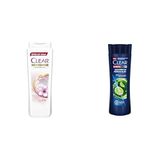 Clear Besleyici Şampuan Kepeğe Karşı Etkili Yumuşak ve Parlak Saçlar 600 ml ve Clear Men Kepeğe Karşı Etkili Şampuan Maksimum Ferahlık 350 ml