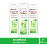 Clear Bitkisel Sentez 3x350 ml Şampuan