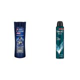 Clear Men 3 in 1 Şampuan & Duş Jeli Arındırıcı Kömür Saç Yüz Vücut İçin ve Rexona Men Erkek Sprey Deodorant Xtra Cool 72 Saat Kesintisiz Üstün Koruma 200 ml