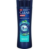 Clear Men 3 In 1 Şampuan & Duş Jeli Ferahlatıcı Mentol Etkisi Saç Yüz Vücut Için 350 ml 4 Adet
