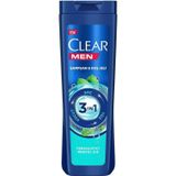 Clear Men 3İn1 Sampuan & Dus Jeli Ferahlatici Mentol Etkisi Sac Yuz Vucut İcin 350Ml