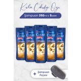 Clear Men 5x350 ml Saç Dökülmesine Karşı Şampuan ve Şampuan Fırçası