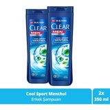 Clear Men Cool Sport 2x350 ml Menthol Ferahlatıcı Şampuan