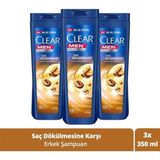 Clear Men Kahve Çekirdeği Özlü 3x350 ml Şampuan