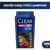 Clear Men Kepeğe Karşı Etkili Şampuan 600 ml Cr7 Erkekler İçin Piroctone Olamine ile Güçlü Etki