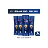 Clear Men Kepeğe Karşı Etkili Şampuan Cool Sport Menthol 350 ml x4