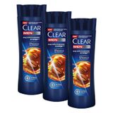 Clear Men Kepeğe Karşı Etkili Şampuan Saç Dökülmesine Karşı Kahve Çekirdeği Özü 350 ml (3 paketi)