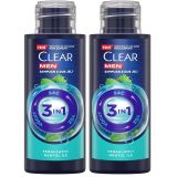 Clear Men Şampuan & Duş Jeli 3in1 Ferahlatıcı Mentol Seyahat Boy 90 Mililitre (2 paketi)