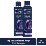Clear Men Scalp Pro 300 ml x2 Dökülen Saçlar İçin Kepeğe Karşı Etkili Güçlendirici Şampuan