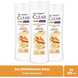 Clear Women 3x350 ml Dökülen Saçlar İçin Kepeğe Karşı Etkili Dökülme Karşıtı Şampuan