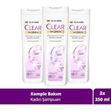 Clear Women Kadın Şampuan 350 ml X3 Kepeğe Karşı Etkili Komple Bakım Vitamin Kompleksi
