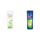 Clear Women Kepeğe Karşı Etkili Şampuan Bitkisel Sentez Aloe Vera & Çay Ağacı Yağı 350 ml(2) Clear Men Maksimum Ferahlık Yağlı Saç Derisi İçin Limon Özlü Kepeğe Karşı Etkili Şampuan 350 ml(1)