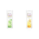 Clear Women Kepeğe Karşı Etkili Şampuan Bitkisel Sentez Aloe Vera & Çay Ağacı Yağı 350 ml(2) Clear Women Saç Dökülmesine Karşı Zencefil Özü Kepeğe Karşı Etkili Şampuan 350 ml(1)