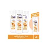 Clear Women Kepeğe Karşı Etkili Şampuan Saç Dökülmesine Karşı 350 ml X3