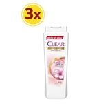 Clear Yumuşak Parlak Kiraz Çiçeği 600 ml 3lü Kadın Şampuan