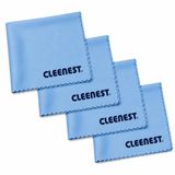 Cleenest Yüksek Kaliteli Kaşmir İpliğinden Üretilmiş Temizleme Bezi, Gözlük Temizleme Bezi, Ekranlar ve Tabletler İçin, 4 Adet, 15 x 18 cm, Turkuaz