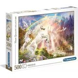 Clementoni 35054 Yetiskinler Puzzle Gun Batiminda Tek Boynuzlu Atlar (Sunset Unicorns) 500 Parca