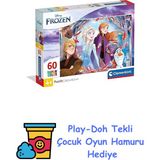 Clementoni 60 Parça Puzzle : Frozen Iı + Play-Doh Oyun Hamuru