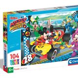 Clementoni Disney Junior Mickey and the Roadster Racers 104 Parça Supercolor Puzzle