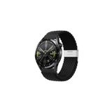 clemon Samsung Galaxy Watch 3 45 mm-Galaxy Watch 46 mm Uyumlu 22mm Metal Klipsli Flexıble Kordon Siyah