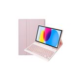Clemon Samsung Tab A9 Plus X210 11 Inç Uyumlu Bluetooth Özellikli Ingilizce Q Klavyeli Tablet Kılıfı - Pembe