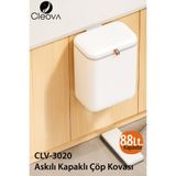 cleova 8.8 Lt Mutfak Tezgah Üstü ve Dolap Askılı Çöp Kovası