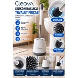 Cleova Silikon Başlıklı Tuvalet Fırçası | Köşelere Ulaşır, Kolay Temizlenir, Şık Tasarım, Dayanıklı Silikon, Pratik Tak-Çıkar