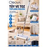 cleova Tüy Toz Toplama Rulosu Yapışkanlı – Dikey Koruyucu Kapaklı Tüy, Kıl, Saç ve Toz Toplayıcı