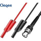 Cleqee P1010 180 Derece Test Probu Bnc/ Kırmızı-Siyah Korumalı Banan 1,2mt Kablo - 0 - Siyah
