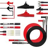 Cleqee P1300D 18 Parça Çok Işlevli Değiştirilebilir Multimetre Probu Test Ölçüm Kablo Kiti - 100 mm