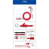 Cleqee P1300F 26 Parça Çok Işlevli Değiştirilebilir Multimetre Probu Test Ölçüm Kablo Kiti - 1m - multimetre probu