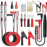 Cleqee P1503E 19 Parça Çok Işlevli Değiştirilebilir Multimetre Probu Test Ölçüm Kablo Kiti - 20 x 12 x 3 cm