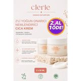 Clerie 2'li Set Cica Yoğun Nemlendirici Yüz Kremi, Bariyer Destekleyici, Centella Asiatica, Madecassoside 2X50ml