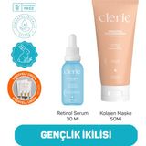 Clerie Retinol Serum & Soyulabilir Kolajen Maske Seti – Anti-Aging, Kırışıklık Giderici, Cilt Yenileyici ve Gençlik Ikilisi Cilt Bakım Seti