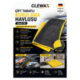 clewax Çift Taraflı Mikrofiber Yıkama Kurulama Cila Kalın Bez 40x40 400 Gsm Araba Temizlik Bezi