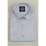 Cliente Fistan Store Erkek Açık Mavi Düz Klasik Kesim Rahat Kalıp Tek Cepli Uzun Kollu Yazlık Gömlek - 2XL