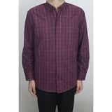 Cliente Fistan Store Erkek Bordo Ekose Kareli Klasik Kesim Rahat Kalıp Tek Cepli Kışlık Kaşmir Gömlek
