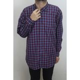 Cliente Fistan Store Erkek Bordo Ekose Kareli Rahat Kalıp Tek Cepli Uzun Kollu Yazlık Battal Gömlek - 2XL