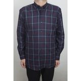 Cliente Fistan Store Erkek Ekose Kareli Klasik Rahat Kalıp Tek Cepli Kışlık Kaşmir Gömlek - Bordo - Lacivert - XL