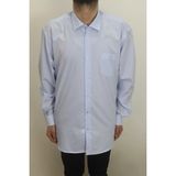 Cliente Fistan Store Erkek Mavi Düz Klasik Kesim Rahat Kalıp Tek Cepli Uzun Kollu Yazlık Battal Gömlek - 2XL