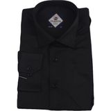 Cliente Fistan Store Erkek Siyah Armürlü Spor Kesim Dar Kalıp Cepsiz Uzun Kollu Yazlık Gömlek