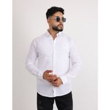 Cliento Adel Paraşüt Kumaş Uzun Kollu Modern Erkek Gömlek - Beyaz