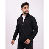Cliento Likralı Scuba Süet Kumaş Kışlık Kalın Erkek Gömlek - 2XL - Siyah