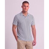 Cliento Modern Tasarım Örme Çizgili Erkek Gömlek - Lacivert - 2XL