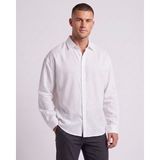 Cliento Oversize Modal Smart Casual Erkek Gömlek - Beyaz - 2XL