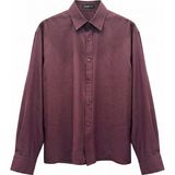 Cliento Oversize Modal Smart Casual Erkek Gömlek - Bordo