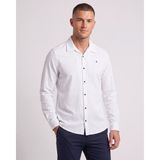 Cliento Pamuklu Keten Slim Fit Modern Erkek Gömlek - Beyaz - XL