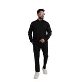Cliento Şık ve Modern Likralı Pamuk Armürlü Kumaş Slim Fit Erkek Gömlek - 2XL - Siyah