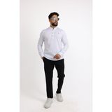 Cliento Şık ve Modern Likralı Pamuk Armürlü Kumaş Slim Fit Erkek Gömlek - Beyaz
